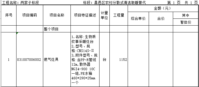 清洁取暖改造项目生物质炊事采暖灶台4813台招标2